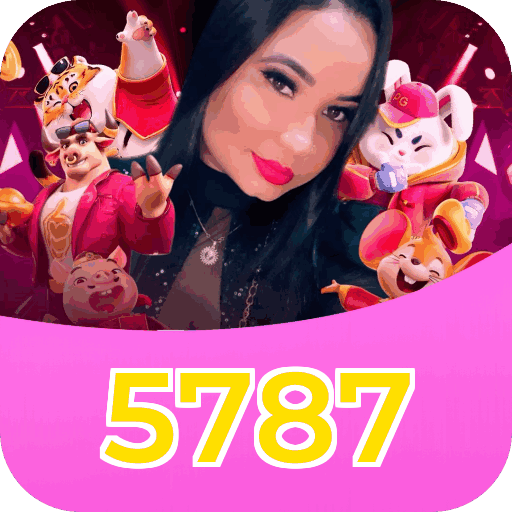 Interface do aplicativo 5787 mostrando jogos disponíveis no iOS e Android